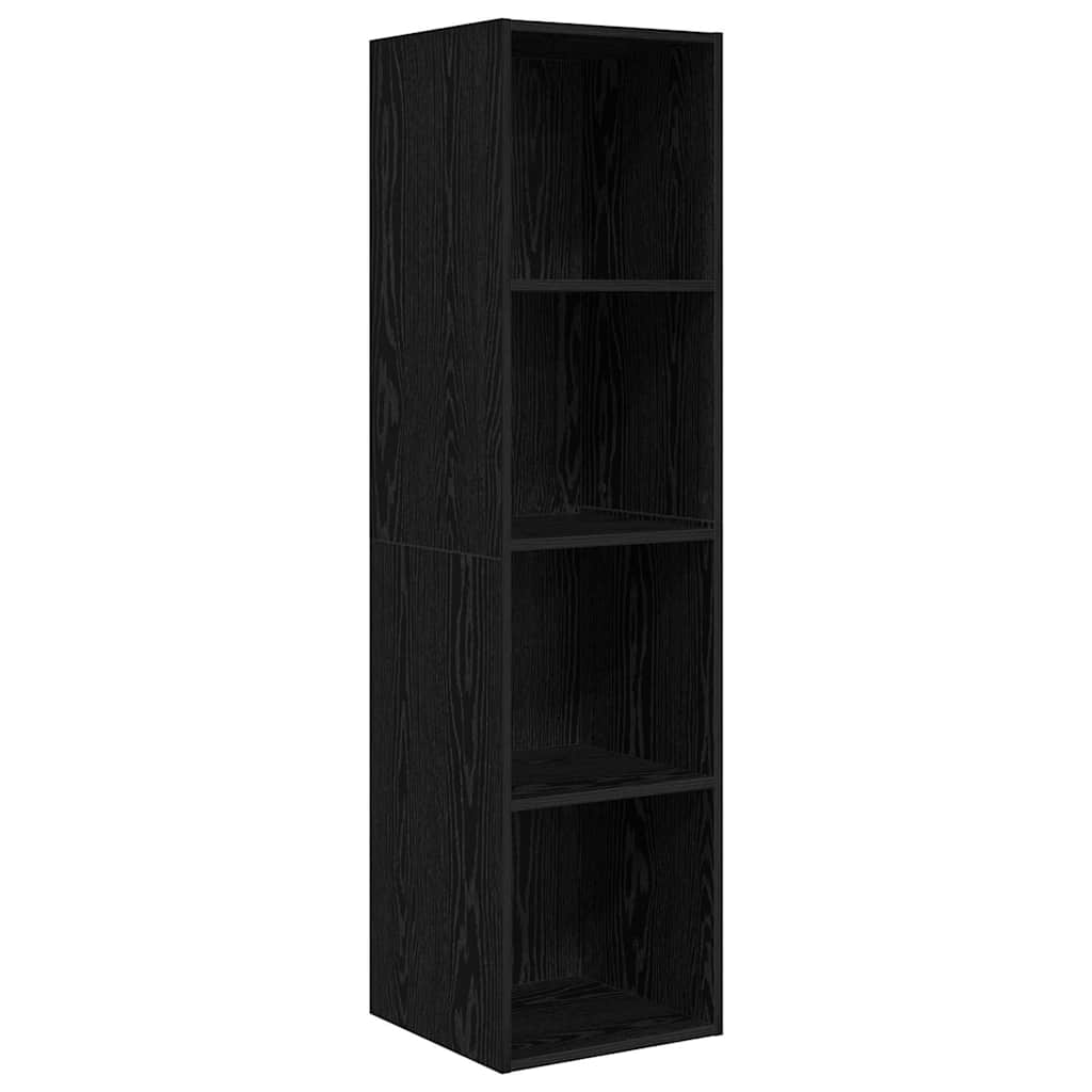 Tv-meubelset Wandgemonteerd 2 pcs Zwart Eiken Bewerkt hout is nu te koop bij PeponiXL, paradijselijk wonen!