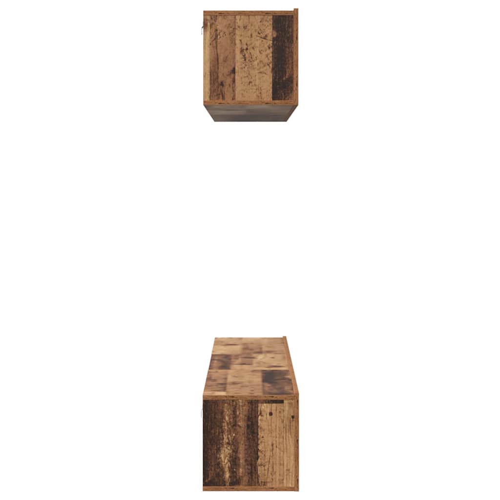 Tv-meubelset Wandgemonteerd 5 pcs Oud Hout Bewerkt hout is nu te koop bij PeponiXL, paradijselijk wonen!