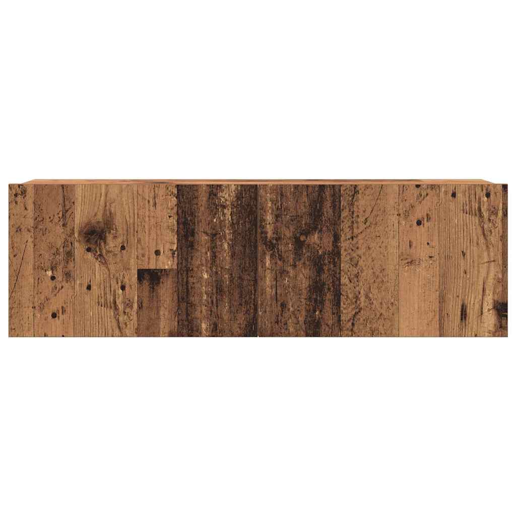 TV Eenheden Wandgemonteerd 4 pcs Oud Hout Bewerkt hout is nu te koop bij PeponiXL, paradijselijk wonen!