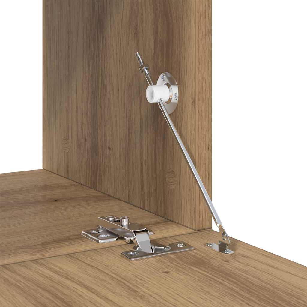 Tv-meubelset Wandgemonteerd 7 pcs Artisan Eiken Bewerkt hout is nu te koop bij PeponiXL, paradijselijk wonen!