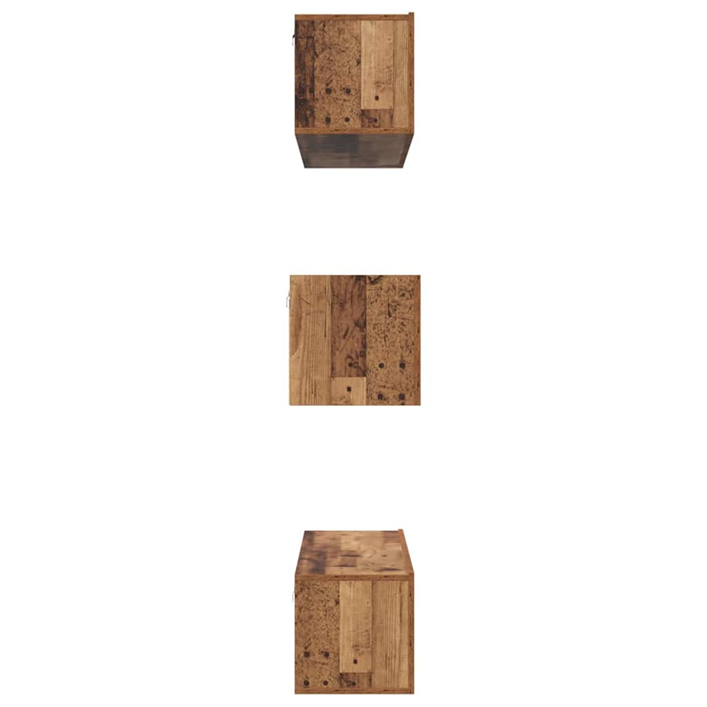 Tv-meubelset Wandgemonteerd 6 pcs Oud Hout Bewerkt hout is nu te koop bij PeponiXL, paradijselijk wonen!