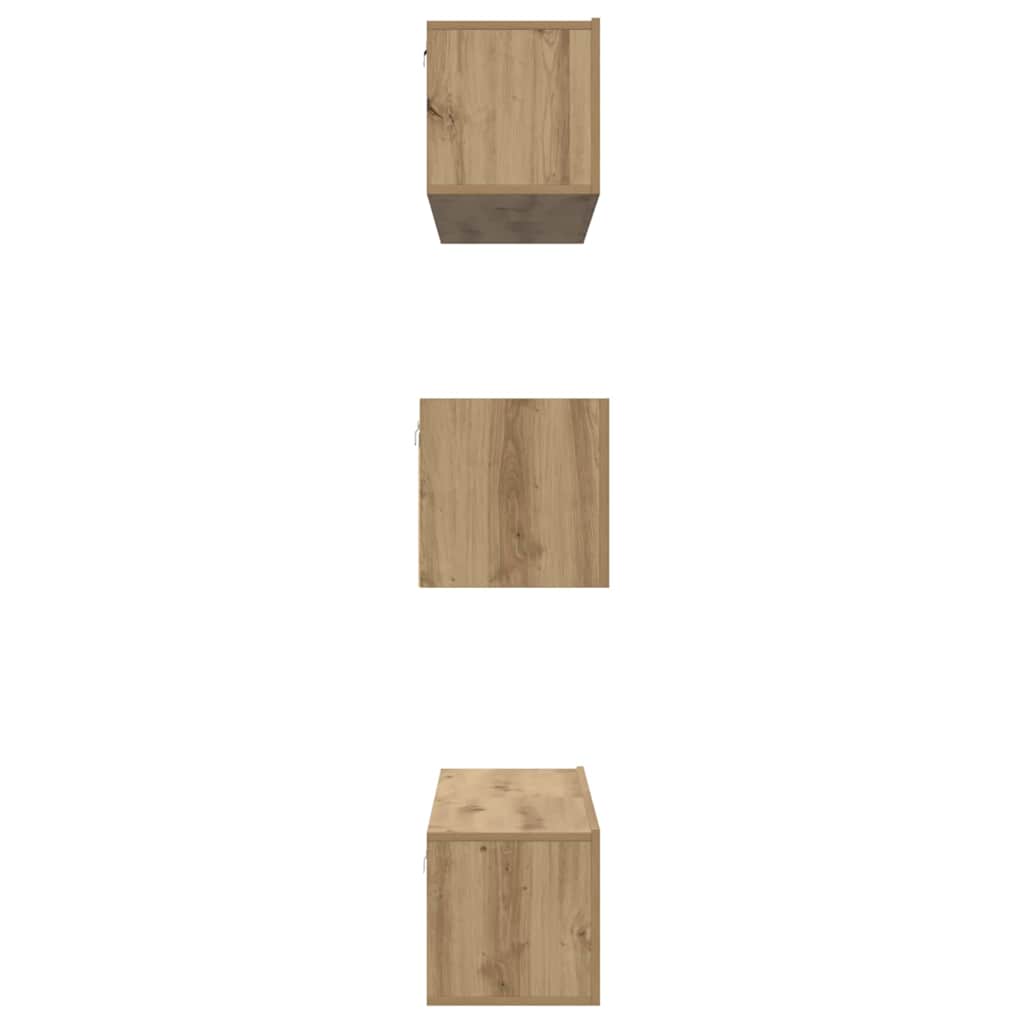 Tv-meubelset Wandgemonteerd 6 pcs Artisan Eiken Bewerkt hout is nu te koop bij PeponiXL, paradijselijk wonen!