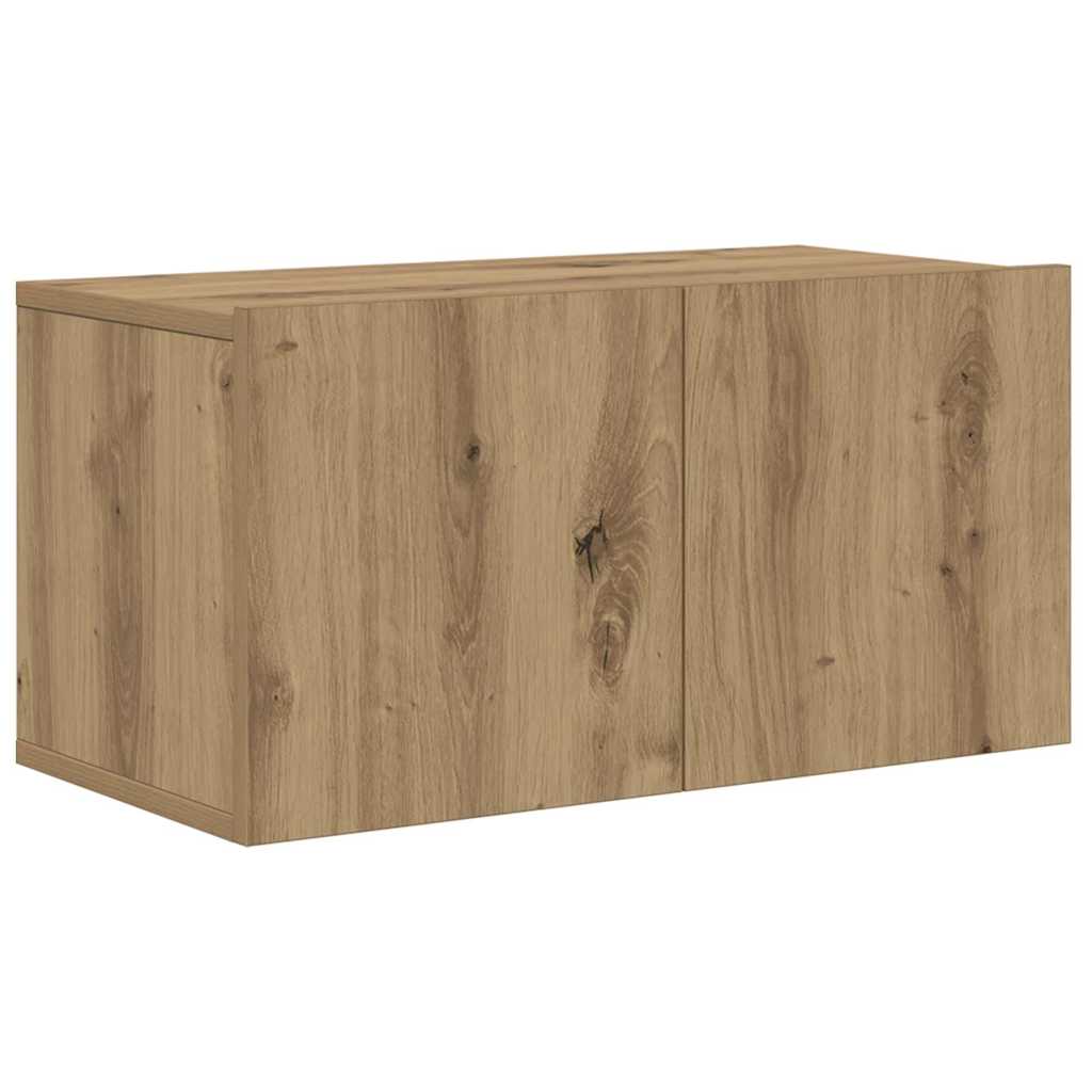 Tv-meubelset Wandgemonteerd 3 pcs Artisan Eiken Bewerkt hout is nu te koop bij PeponiXL, paradijselijk wonen!