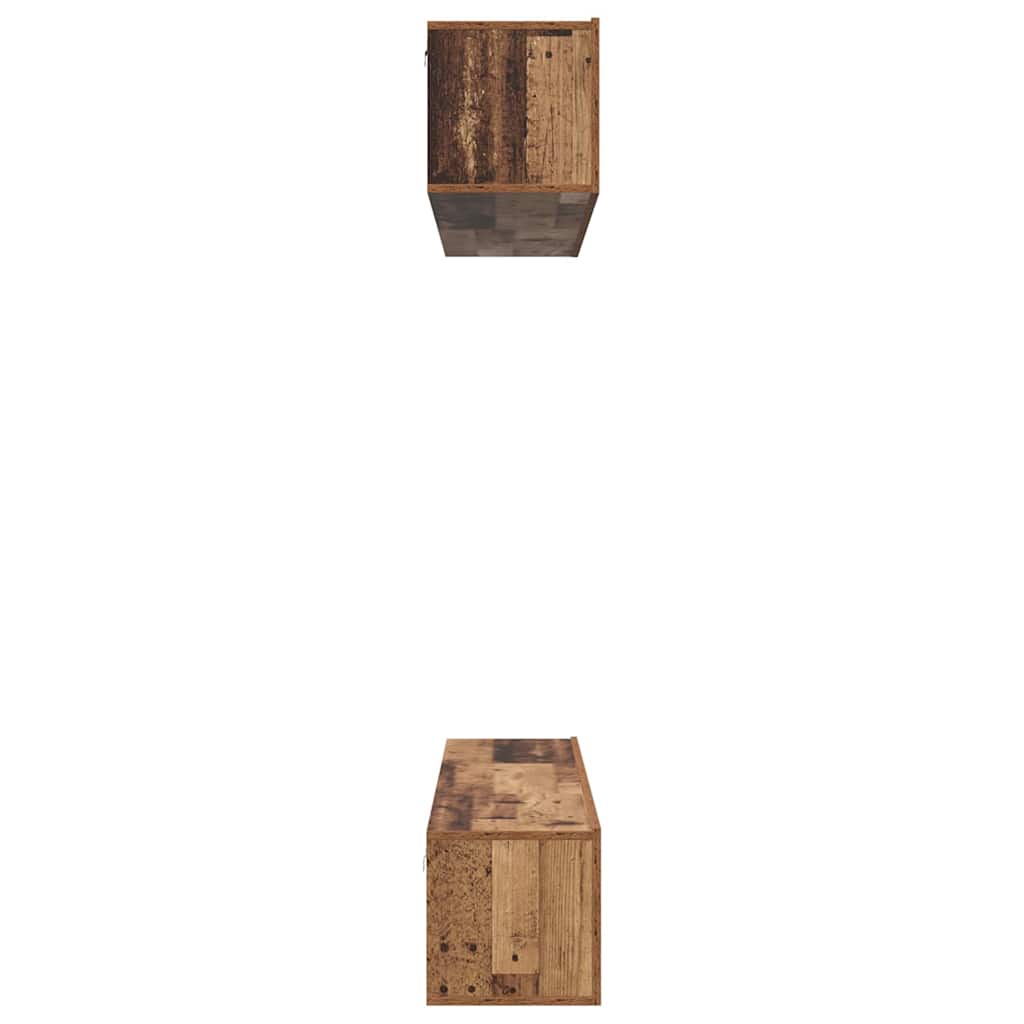 Tv-meubelset Wandgemonteerd 5 pcs Oud Hout Bewerkt hout is nu te koop bij PeponiXL, paradijselijk wonen!