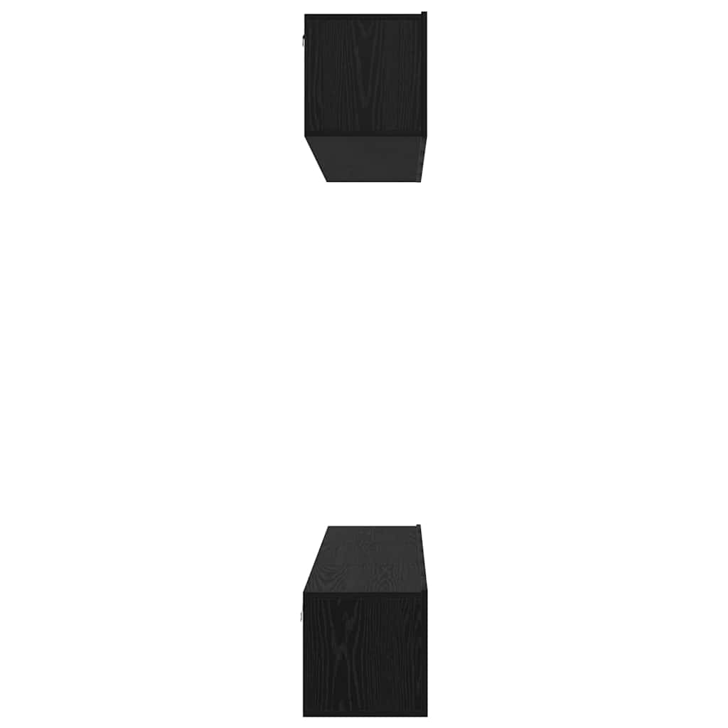 Tv-meubelset Wandgemonteerd 5 pcs Zwart Eiken Bewerkt hout is nu te koop bij PeponiXL, paradijselijk wonen!