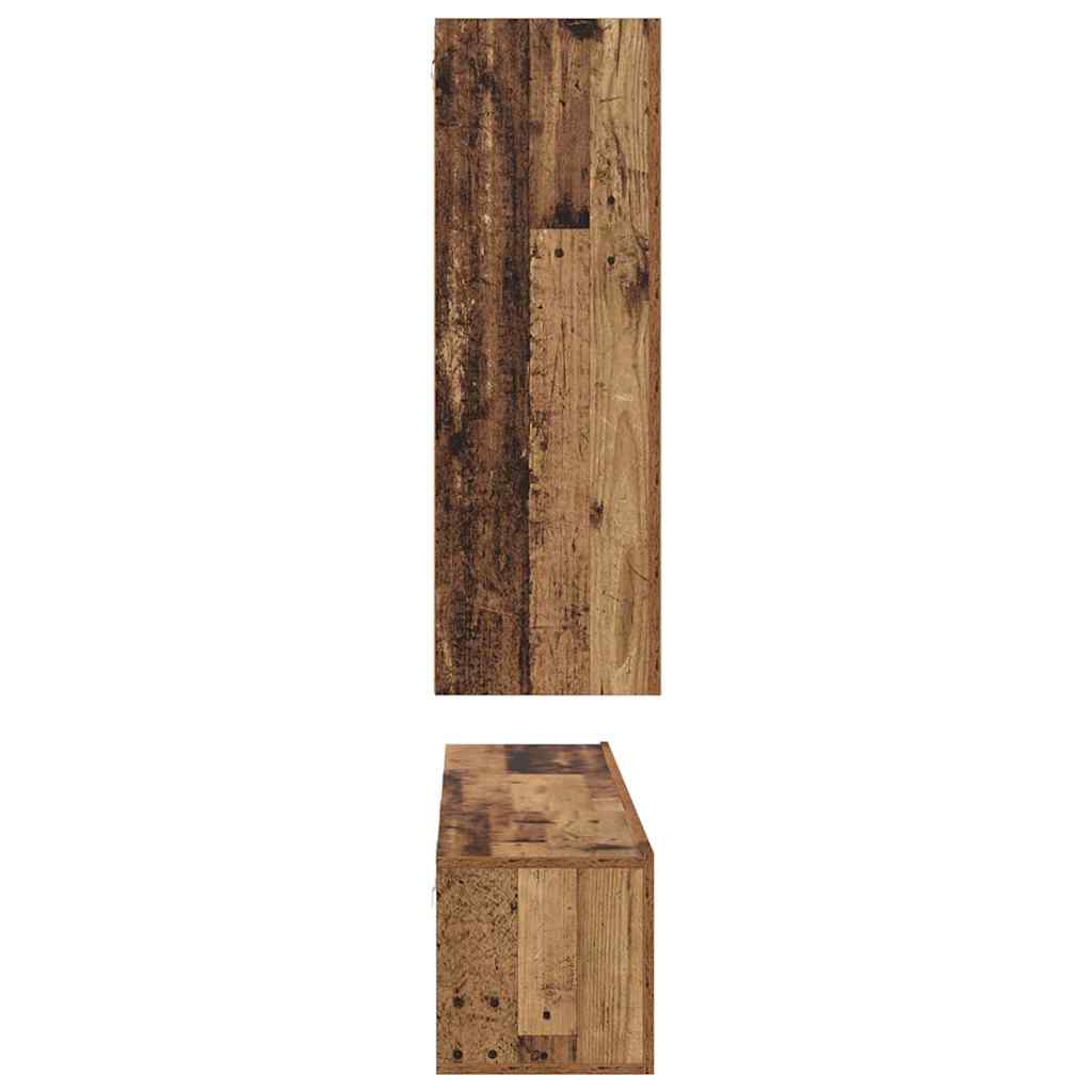 Tv-meubelset Wandgemonteerd 5 pcs Oud Hout Bewerkt hout is nu te koop bij PeponiXL, paradijselijk wonen!