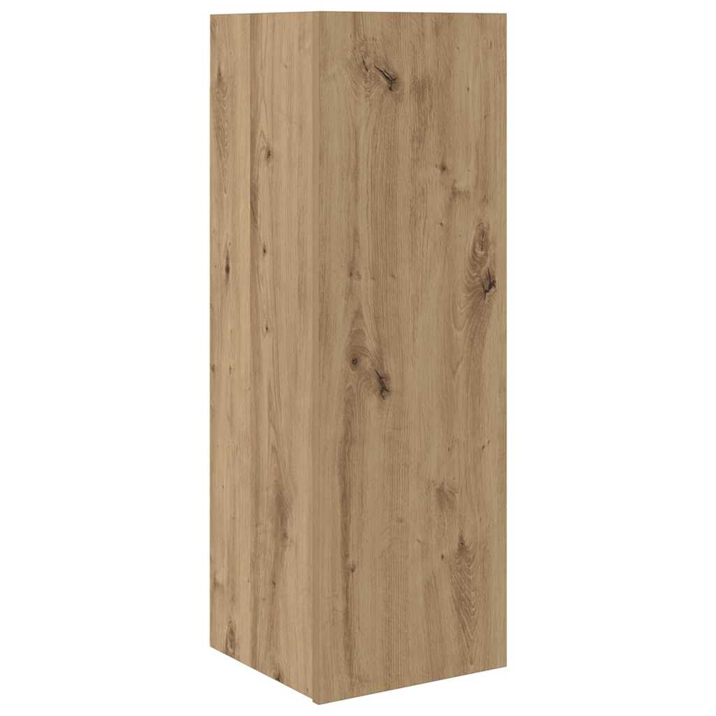 Wand TV Kast Wandgemonteerd 4 pcs Artisan Eiken Bewerkt hout is nu te koop bij PeponiXL, paradijselijk wonen!