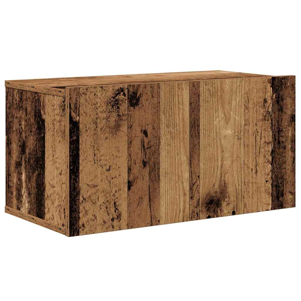 Tv-meubelset Wandgemonteerd 6 pcs Oudhout Bewerkt hout is nu te koop bij PeponiXL, paradijselijk wonen!