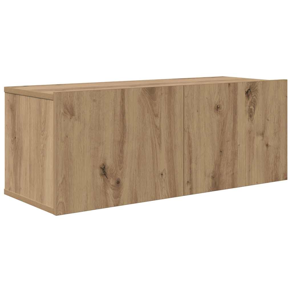 Tv-meubelset Wandgemonteerd 6 pcs Artisan Eiken Bewerkt hout is nu te koop bij PeponiXL, paradijselijk wonen!
