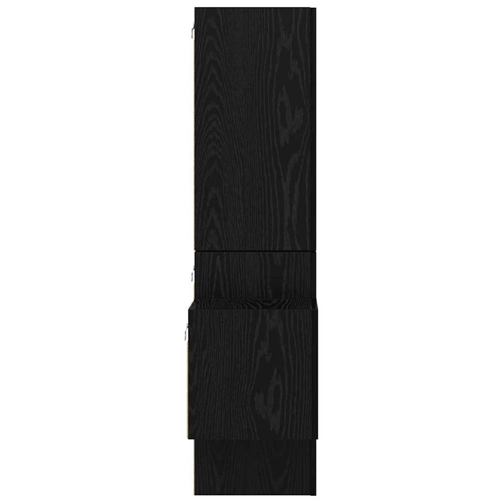 Tv-meubelset Wandgemonteerd 5 pcs Zwart Eiken Bewerkt hout is nu te koop bij PeponiXL, paradijselijk wonen!