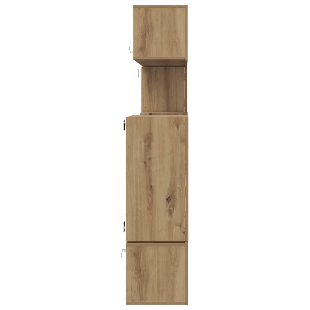 TV Eenheden Wandgemonteerd 4 pcs Artisan Eiken Bewerkt hout is nu te koop bij PeponiXL, paradijselijk wonen!