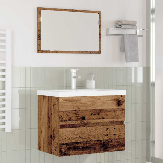 Badkamermeubelset met lade 3 pcs Oud Hout Bewerkt hout is nu te koop bij PeponiXL, paradijselijk wonen!