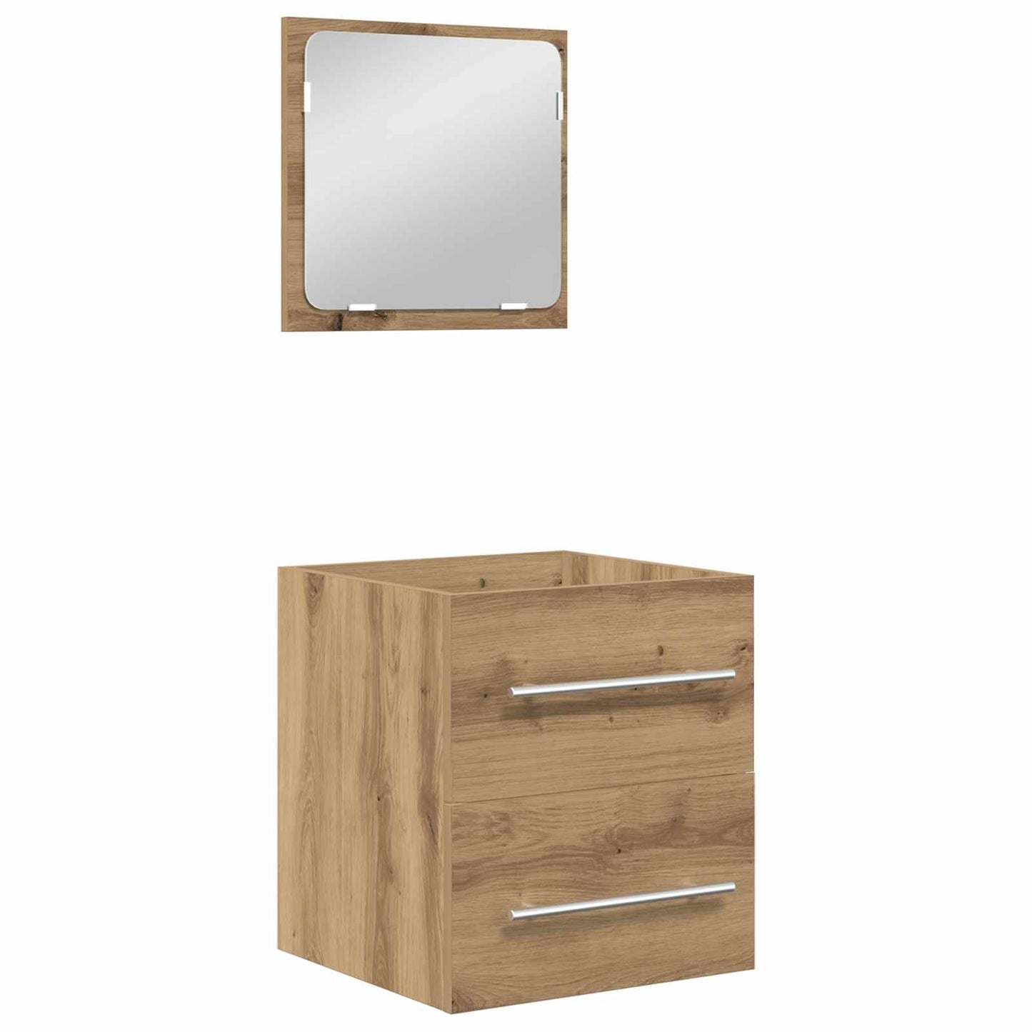 Badkamermeubelset met lade 2 pcs Artisan Eiken Bewerkt hout is nu te koop bij PeponiXL, paradijselijk wonen!