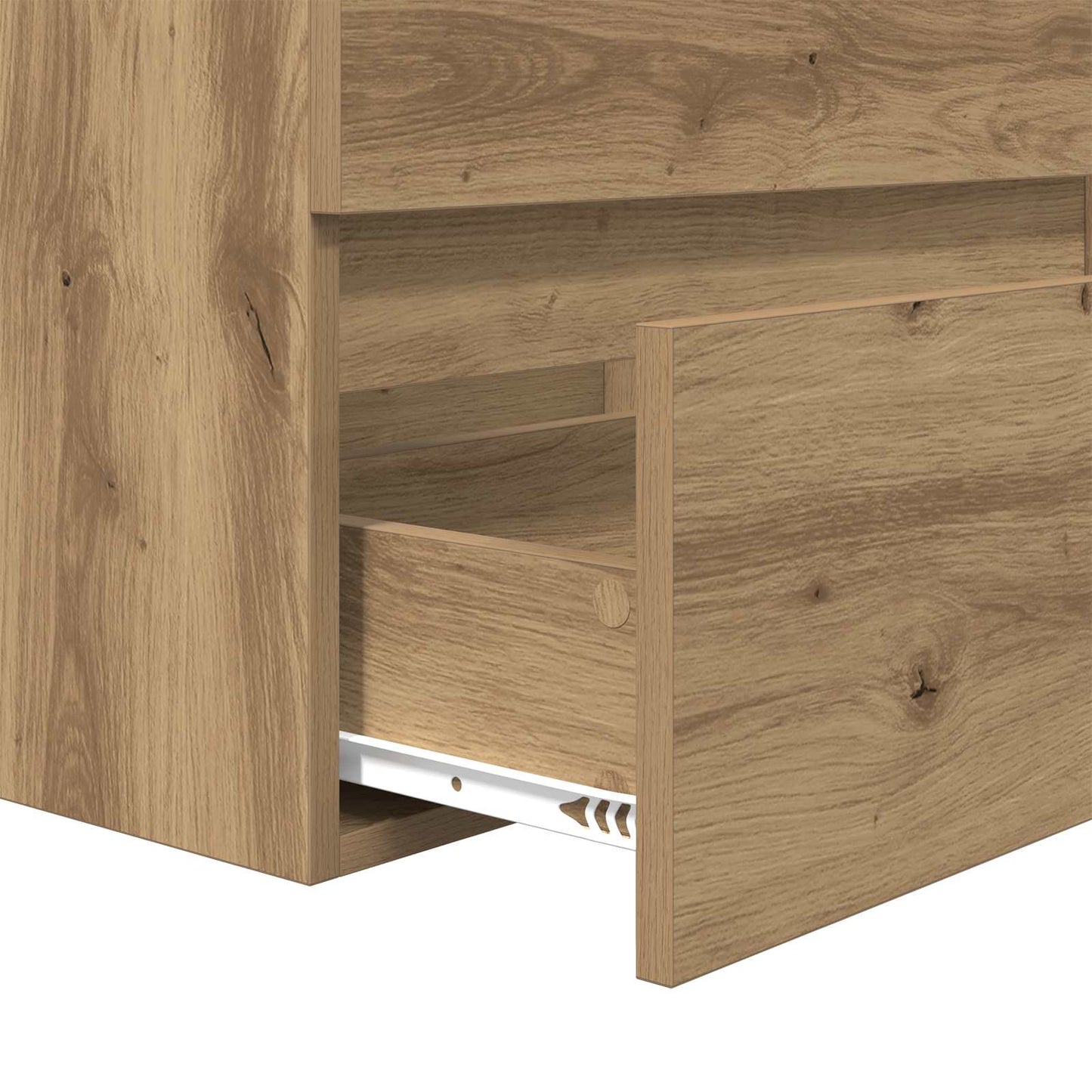 Badkamermeubelset 2 pcs Ambachtelijke Eik en Wit Bewerkt hout is nu te koop bij PeponiXL, paradijselijk wonen!