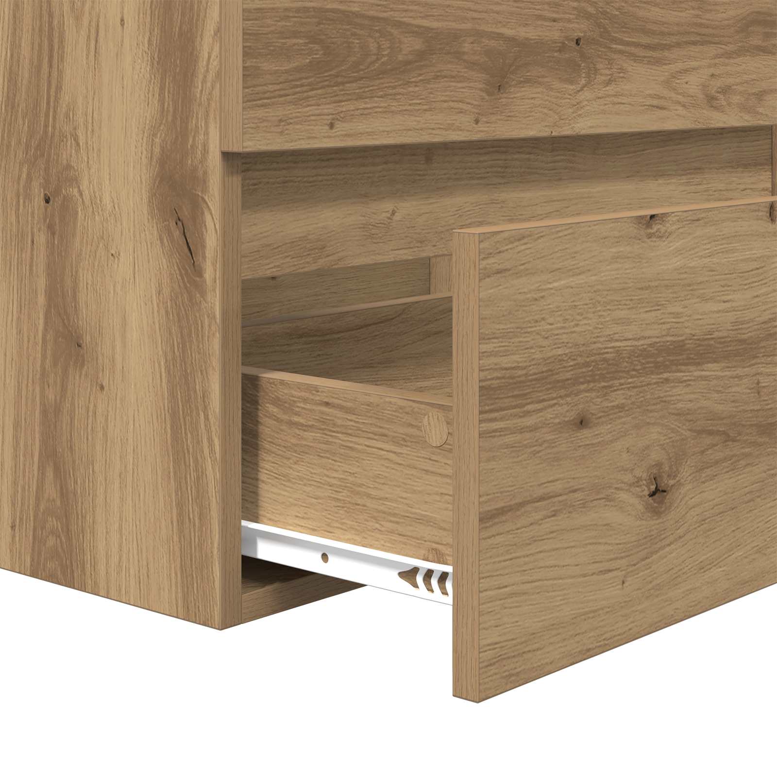 Badkamermeubelset 2 pcs Ambachtelijke Eik en Wit Bewerkt hout is nu te koop bij PeponiXL, paradijselijk wonen!