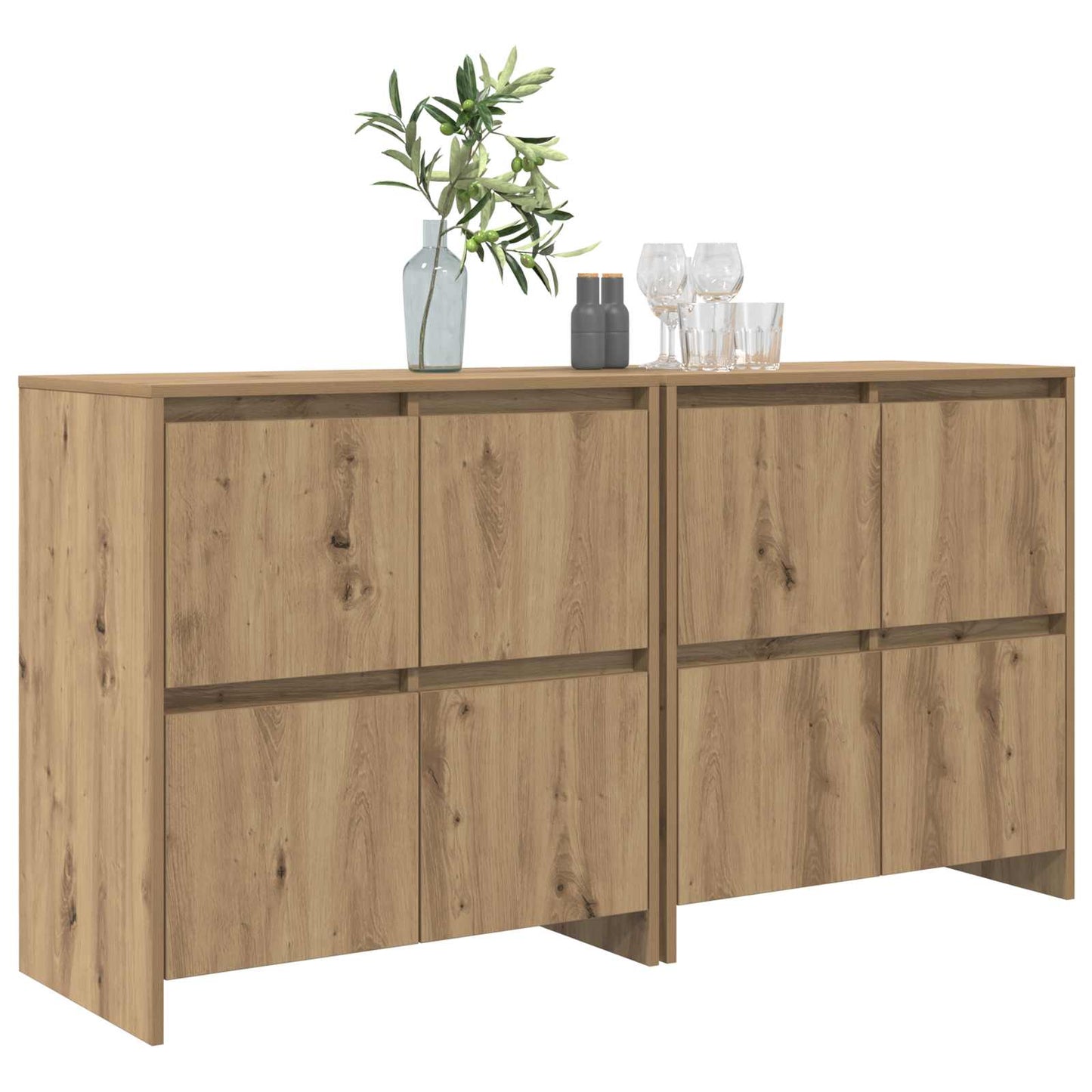 Dressoirs 2 pcs artisanaal eikenkleurig 70 x 41 x 75 cm is nu te koop bij PeponiXL, paradijselijk wonen!