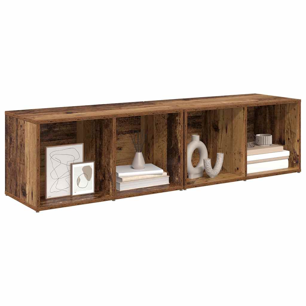 Tv-meubelset 2 pcs Oud Hout 37 x 35 x 72 cm Bewerkt hout is nu te koop bij PeponiXL, paradijselijk wonen!