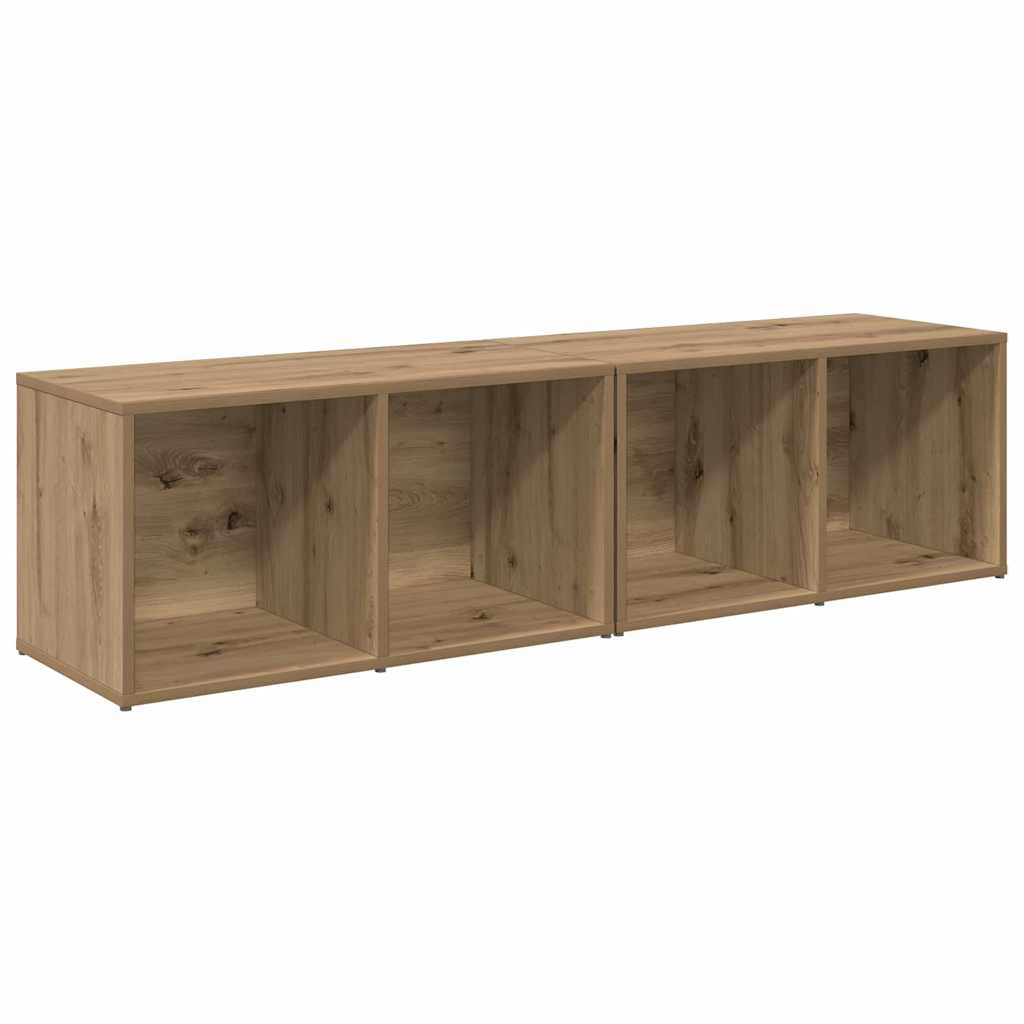 Tv-meubelset 2 pcs Artisan Eiken 37 x 35 x 72 cm Bewerkt hout is nu te koop bij PeponiXL, paradijselijk wonen!