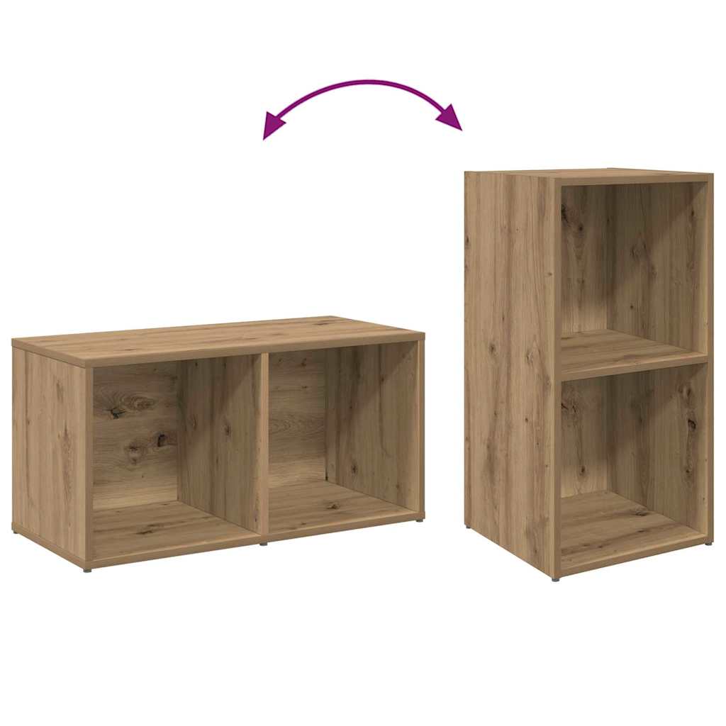 Tv-meubelset 2 pcs Artisan Eiken 37 x 35 x 72 cm Bewerkt hout is nu te koop bij PeponiXL, paradijselijk wonen!