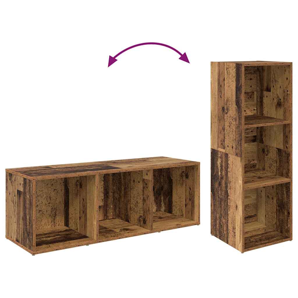 Tv-meubelset 4 pcs Oud Hout 37 x 35 x 107,5 cm Bewerkt hout is nu te koop bij PeponiXL, paradijselijk wonen!