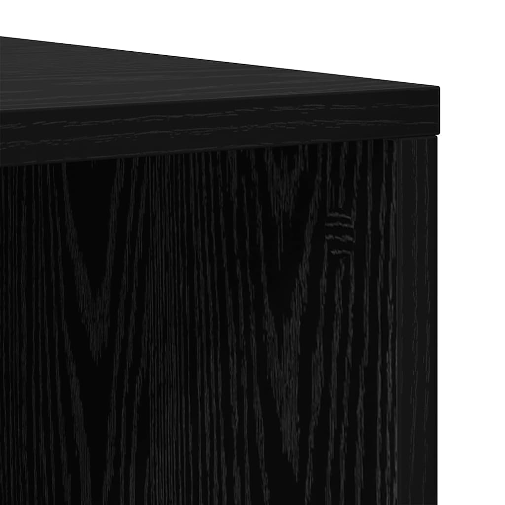 Tv-meubelset 4 pcs Zwart Eiken 37 x 35 x 107 cm Bewerkt hout is nu te koop bij PeponiXL, paradijselijk wonen!