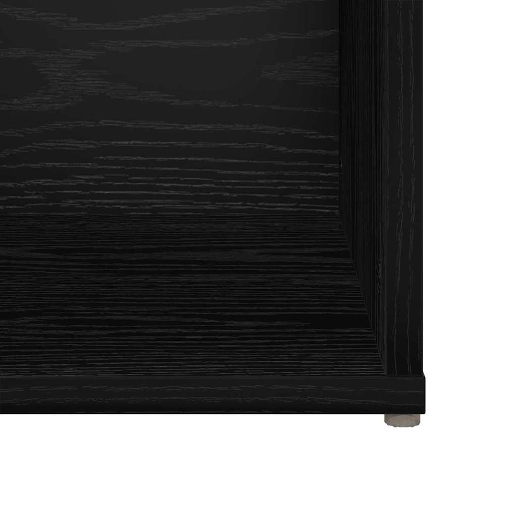 Tv-meubelset 4 pcs Zwart Eiken 37 x 35 x 107 cm Bewerkt hout is nu te koop bij PeponiXL, paradijselijk wonen!