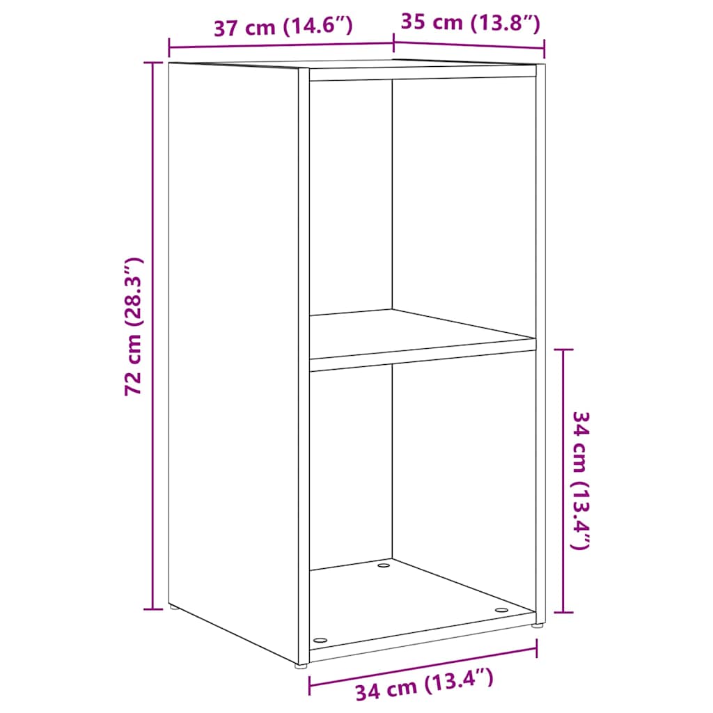 Tv-meubelset 4 pcs Artisan Eiken 37 x 37 x 72 cm Bewerkt hout is nu te koop bij PeponiXL, paradijselijk wonen!
