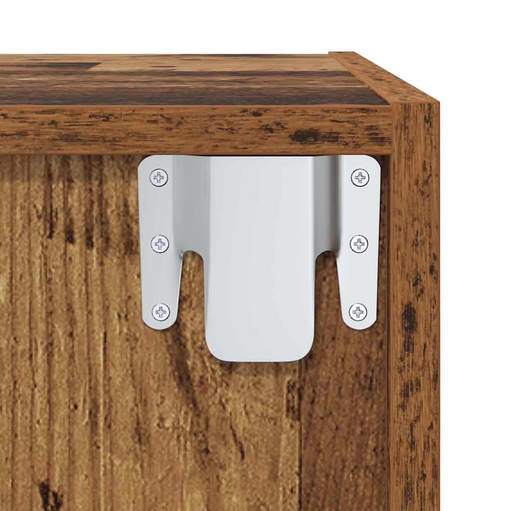 Tv-meubelset 4 pcs Oud Hout 37 x 37 x 107,5 cm Bewerkt hout is nu te koop bij PeponiXL, paradijselijk wonen!