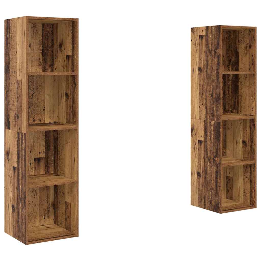 Tv-meubelset 2 pcs Bruin 37 x 37 x 142,5 cm Bewerkt hout is nu te koop bij PeponiXL, paradijselijk wonen!