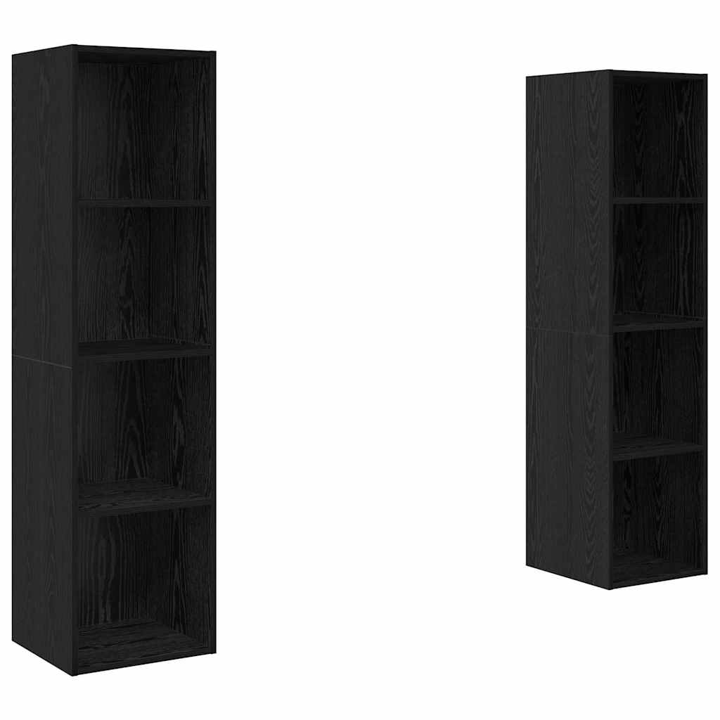 Tv-meubelset 2 pcs Zwart 37 x 37 x 142,5 cm Bewerkt hout is nu te koop bij PeponiXL, paradijselijk wonen!