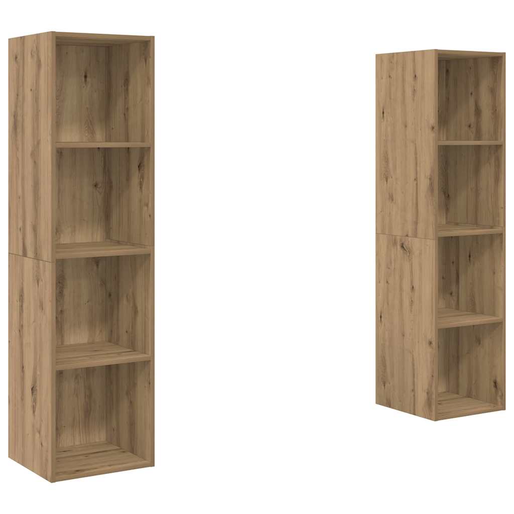 Tv-meubelset 2 pcs Bruin 37 x 37 x 142,5 cm Bewerkt hout is nu te koop bij PeponiXL, paradijselijk wonen!