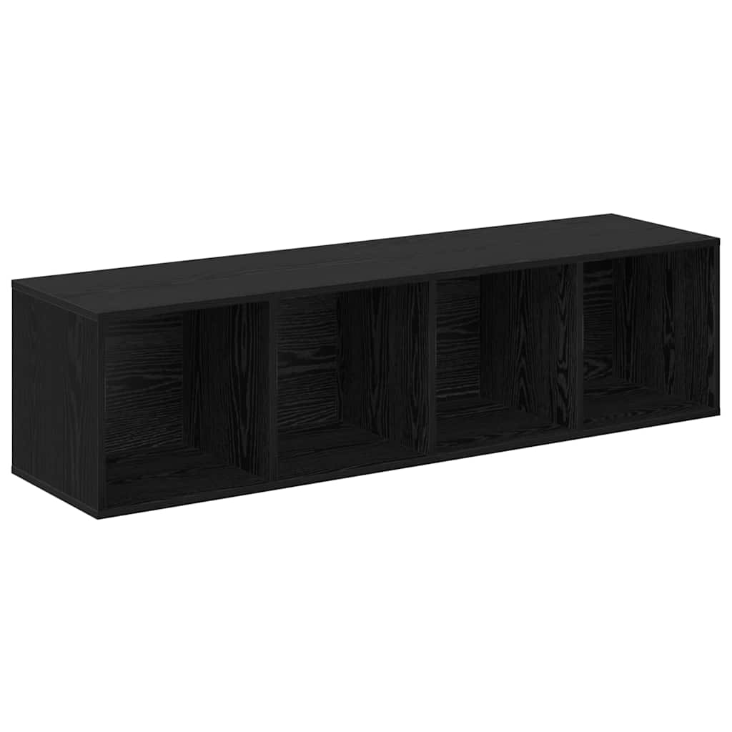 Tv-meubelset 4 pcs Zwart 37 x 37 x 142,5 cm Bewerkt hout is nu te koop bij PeponiXL, paradijselijk wonen!