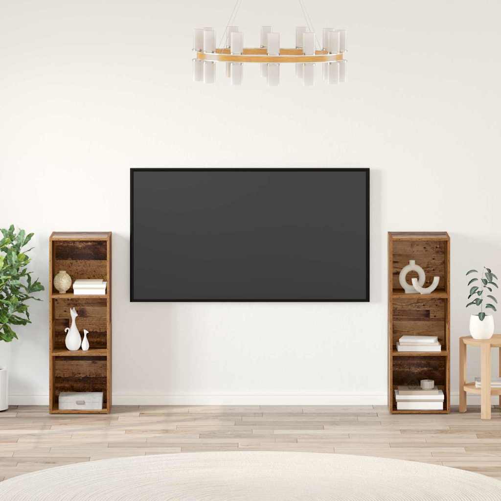 Tv-meubelset 2 pcs Oud Hout 107 x 35 x 37 cm Bewerkt hout is nu te koop bij PeponiXL, paradijselijk wonen!