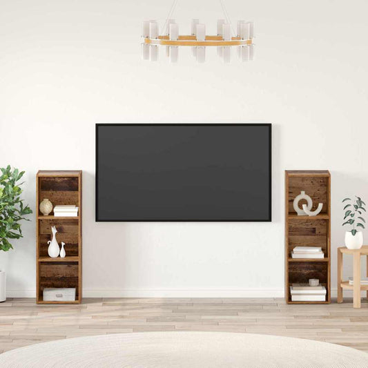 Tv-meubelset 2 pcs Oud Hout 107 x 35 x 37 cm Bewerkt hout is nu te koop bij PeponiXL, paradijselijk wonen!