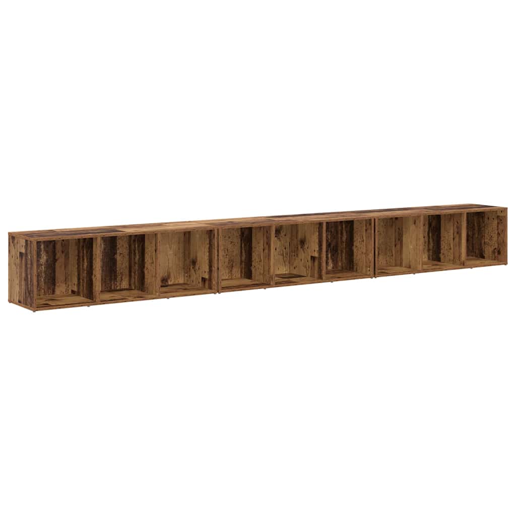 Tv-meubelset 3 pcs Oud Hout 37 x 35 x 107,5 cm Bewerkt hout is nu te koop bij PeponiXL, paradijselijk wonen!
