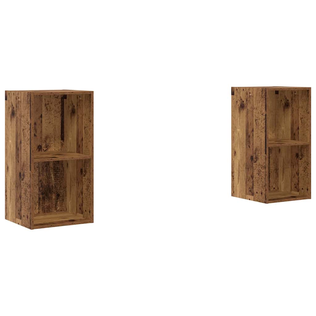 Tv-meubelset 2 pcs Oud Hout 37 x 37 x 72 cm Bewerkt hout is nu te koop bij PeponiXL, paradijselijk wonen!