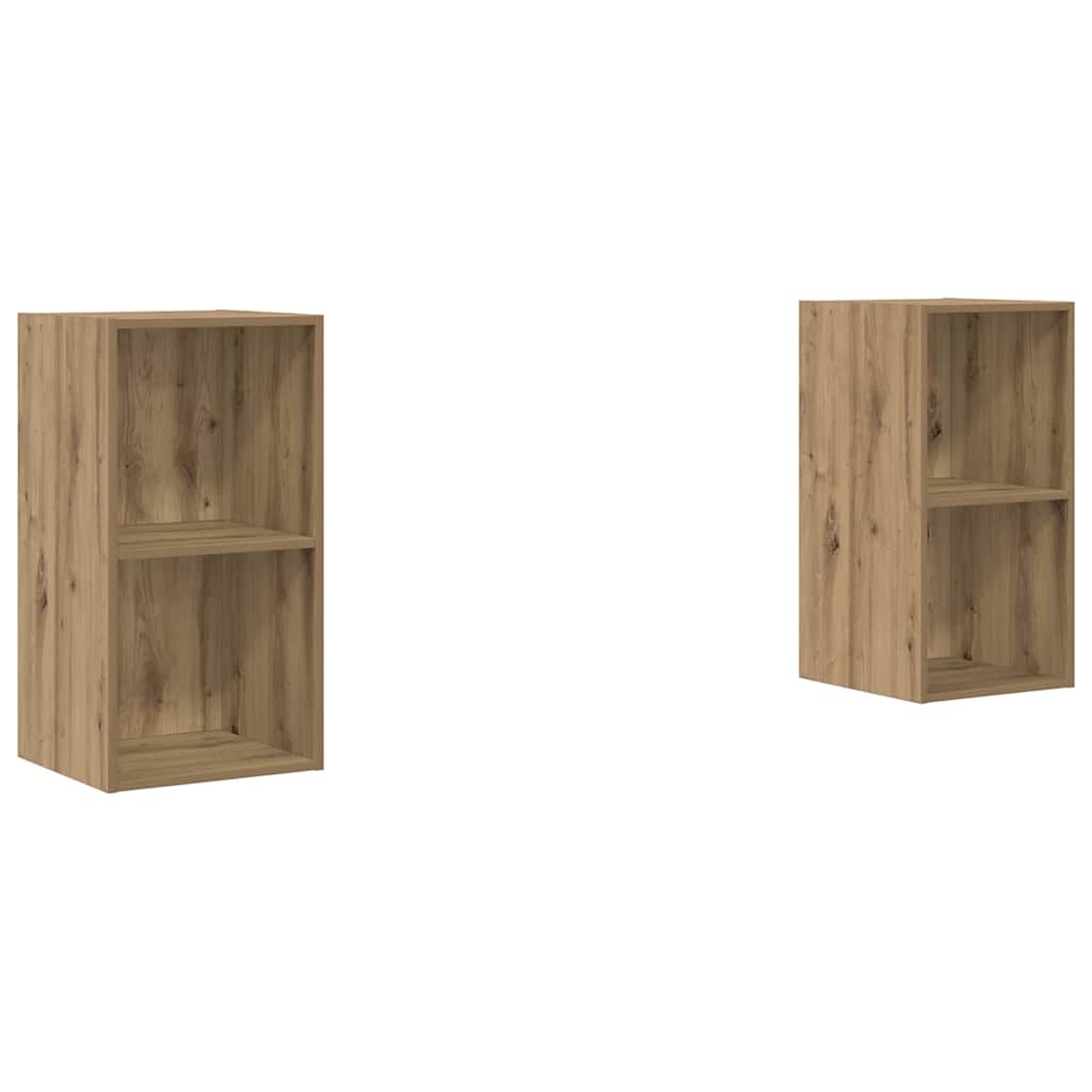 Tv-meubelset 2 pcs Artisan Eiken 37 x 37 x 72 cm Bewerkt hout is nu te koop bij PeponiXL, paradijselijk wonen!