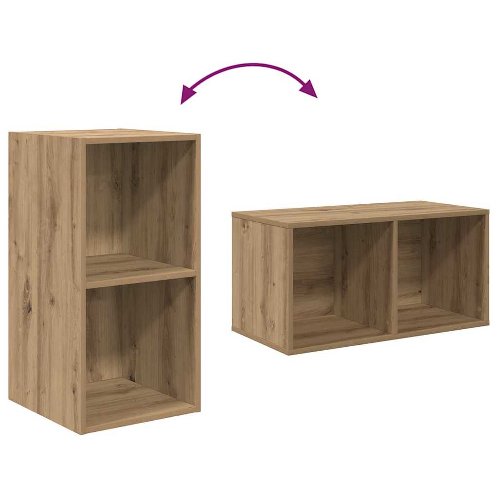 Tv-meubelset 2 pcs Artisan Eiken 37 x 37 x 72 cm Bewerkt hout is nu te koop bij PeponiXL, paradijselijk wonen!