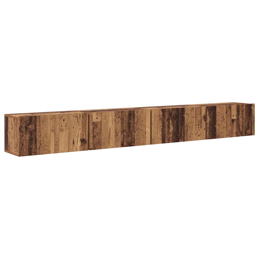 Tv-meubelset 4 pcs Oud Hout 60 x 30 x 30 cm Bewerkt hout is nu te koop bij PeponiXL, paradijselijk wonen!