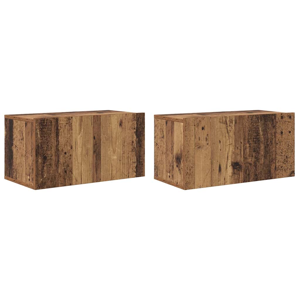 Tv-meubelset 4 pcs Oud Hout 60 x 30 x 30 cm Bewerkt hout is nu te koop bij PeponiXL, paradijselijk wonen!