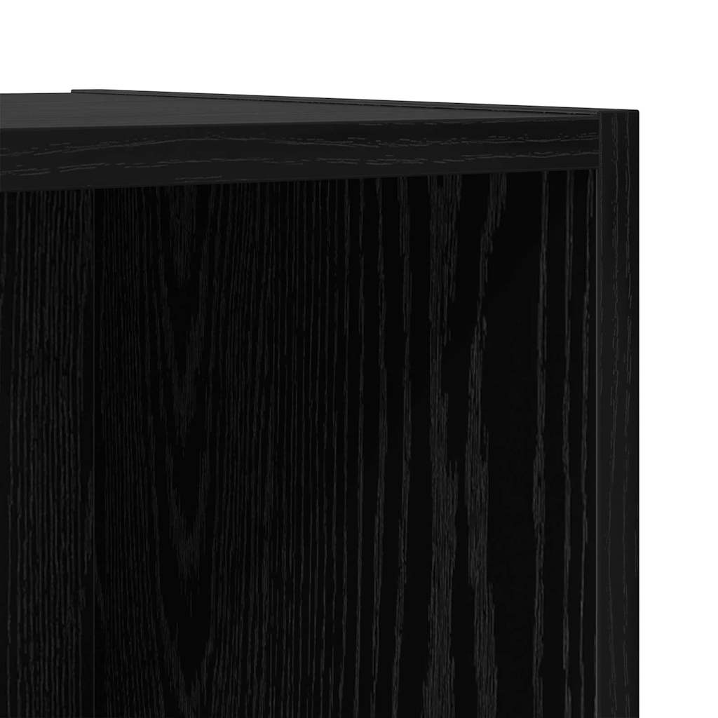 Tv-meubelset 2 pcs Zwart Eiken 37 x 37 x 107 cm Bewerkt hout is nu te koop bij PeponiXL, paradijselijk wonen!