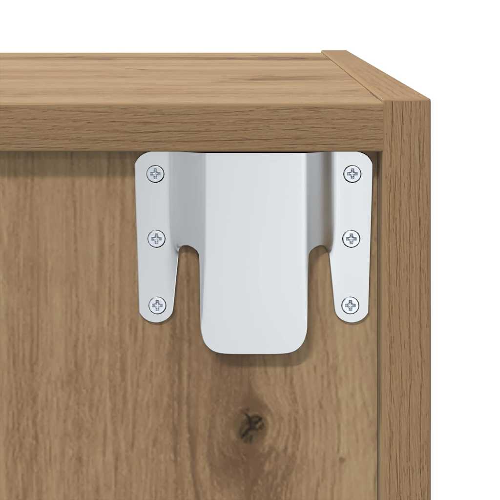 Tv-meubelset 2 pcs Artisan Eiken 37 x 37 x 107 cm Bewerkt hout is nu te koop bij PeponiXL, paradijselijk wonen!