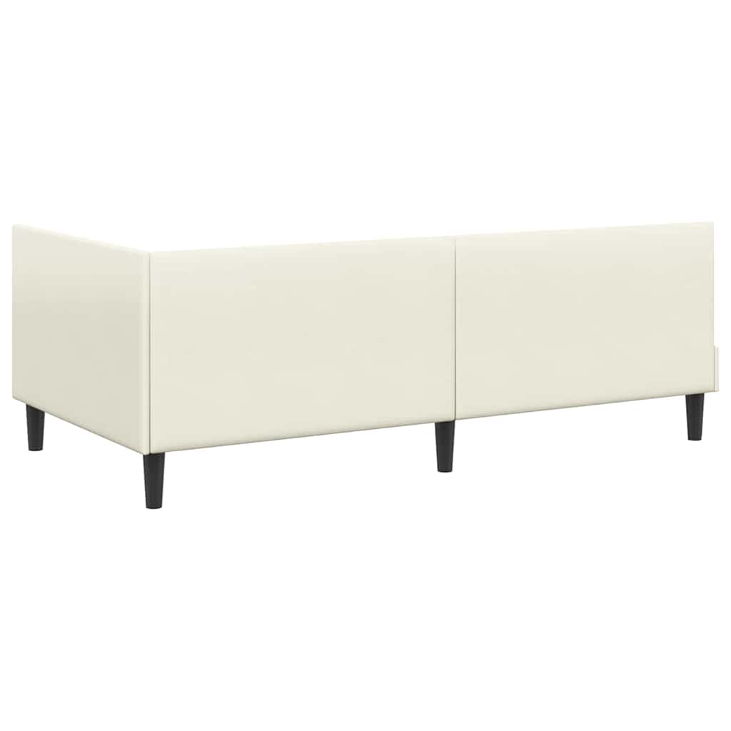 Hoekbedframe met hoofdeinde Crème 80 cm x 200 cm Fluweel is nu te koop bij PeponiXL, paradijselijk wonen!