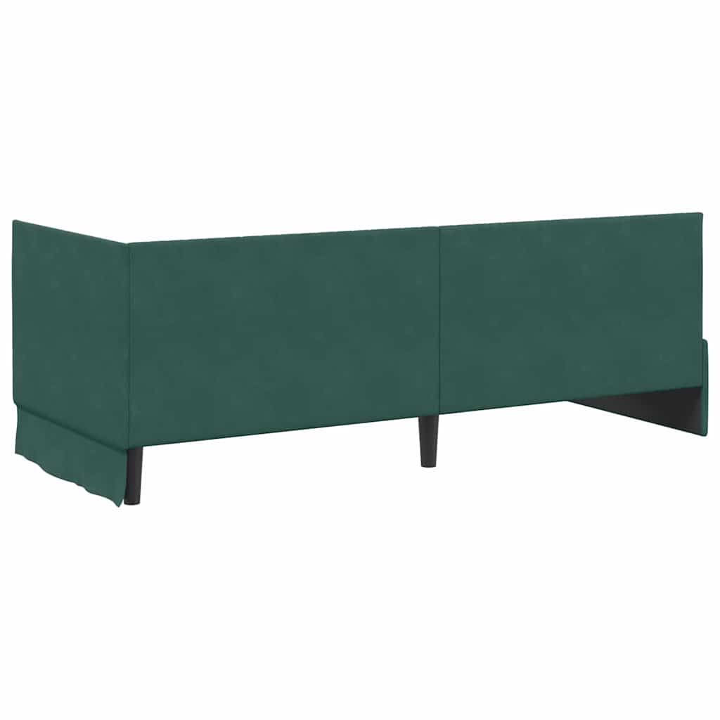 Hoekbedframe met hoofdeinde Donkergroen 80 cm x 200 cm Fluweel is nu te koop bij PeponiXL, paradijselijk wonen!
