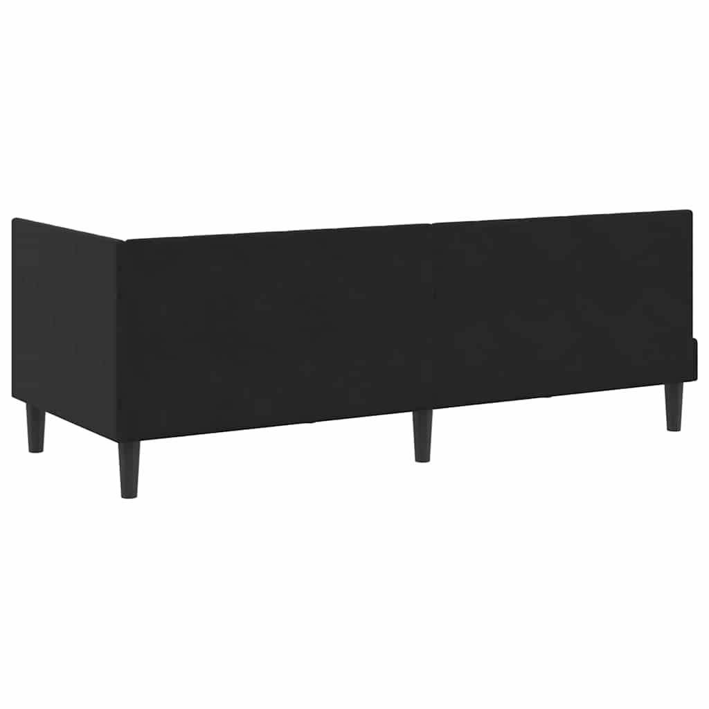 Hoekbedframe met hoofdeinde Zwart 80 cm x 200 cm Fluweel is nu te koop bij PeponiXL, paradijselijk wonen!