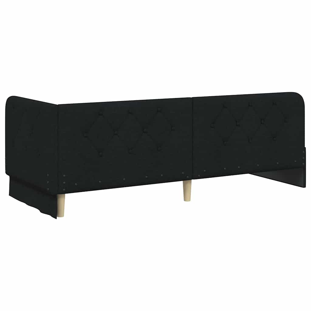 Hoekbedframe Zwart 80 x 200 cm Stof is nu te koop bij PeponiXL, paradijselijk wonen!