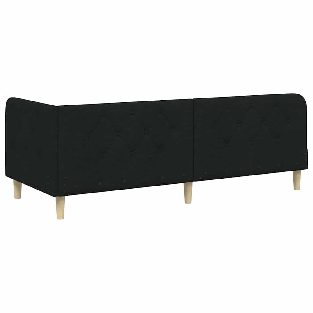 Hoekbedframe Zwart 80 x 200 cm Stof is nu te koop bij PeponiXL, paradijselijk wonen!