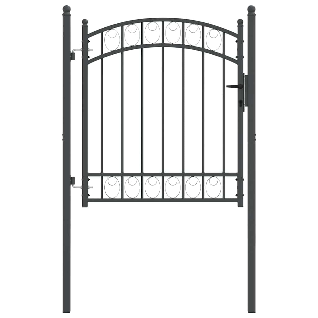 Hekpoort met slot Grijs 125 x 100 cm Poedergecoat staal is nu te koop bij PeponiXL, paradijselijk wonen!