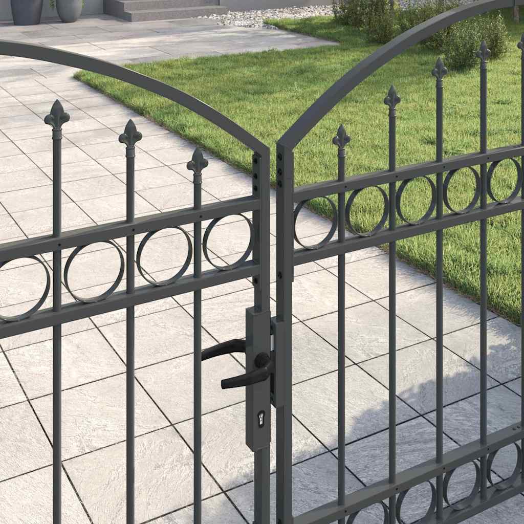 Hekpoort ASSEN 301 x 175,5 cm Staal Grijs Vergrendelbaar is nu te koop bij PeponiXL, paradijselijk wonen!