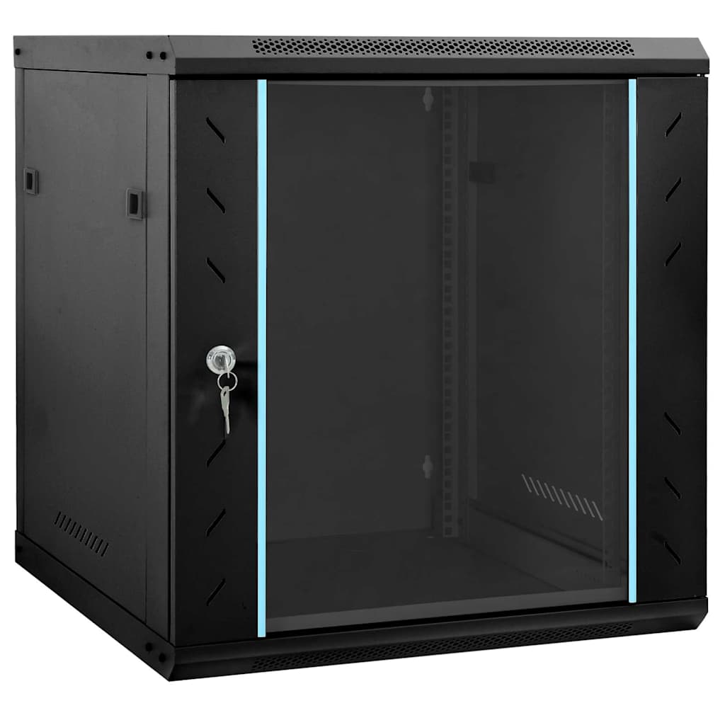 Netwerk kabinet met opslag Zwart 60 x 45 x 65 cm Staal is nu te koop bij PeponiXL, paradijselijk wonen!